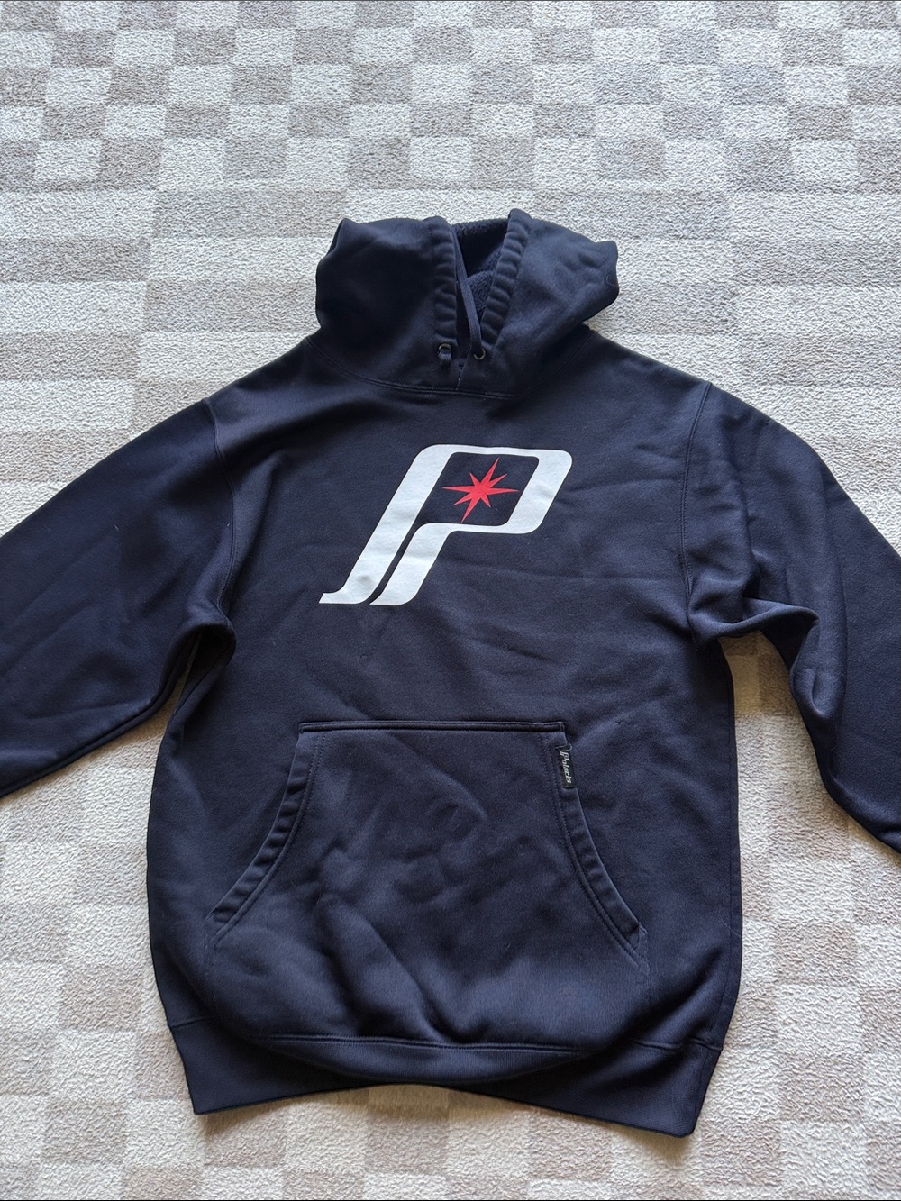 Men's Navy Pullover Hoodie with Star Emblem